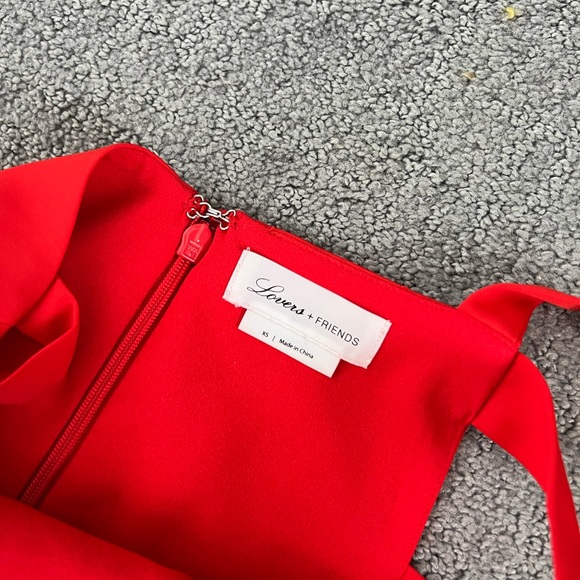 Lovers + Friends Red Front Slit Cutout Side Maxi Dress - Picture 5 of 9